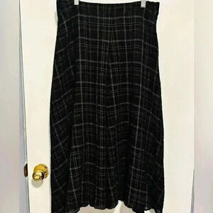 Massimo Dutti Flared Wool Blend Midi Skirt